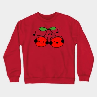 Cherries with Headphones Crewneck Sweatshirt